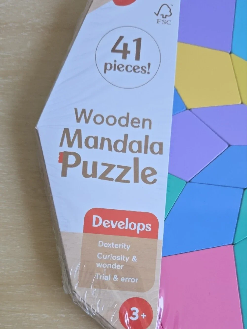 Fisher-Price Bright Multicolor Wooden Mandala Puzzle